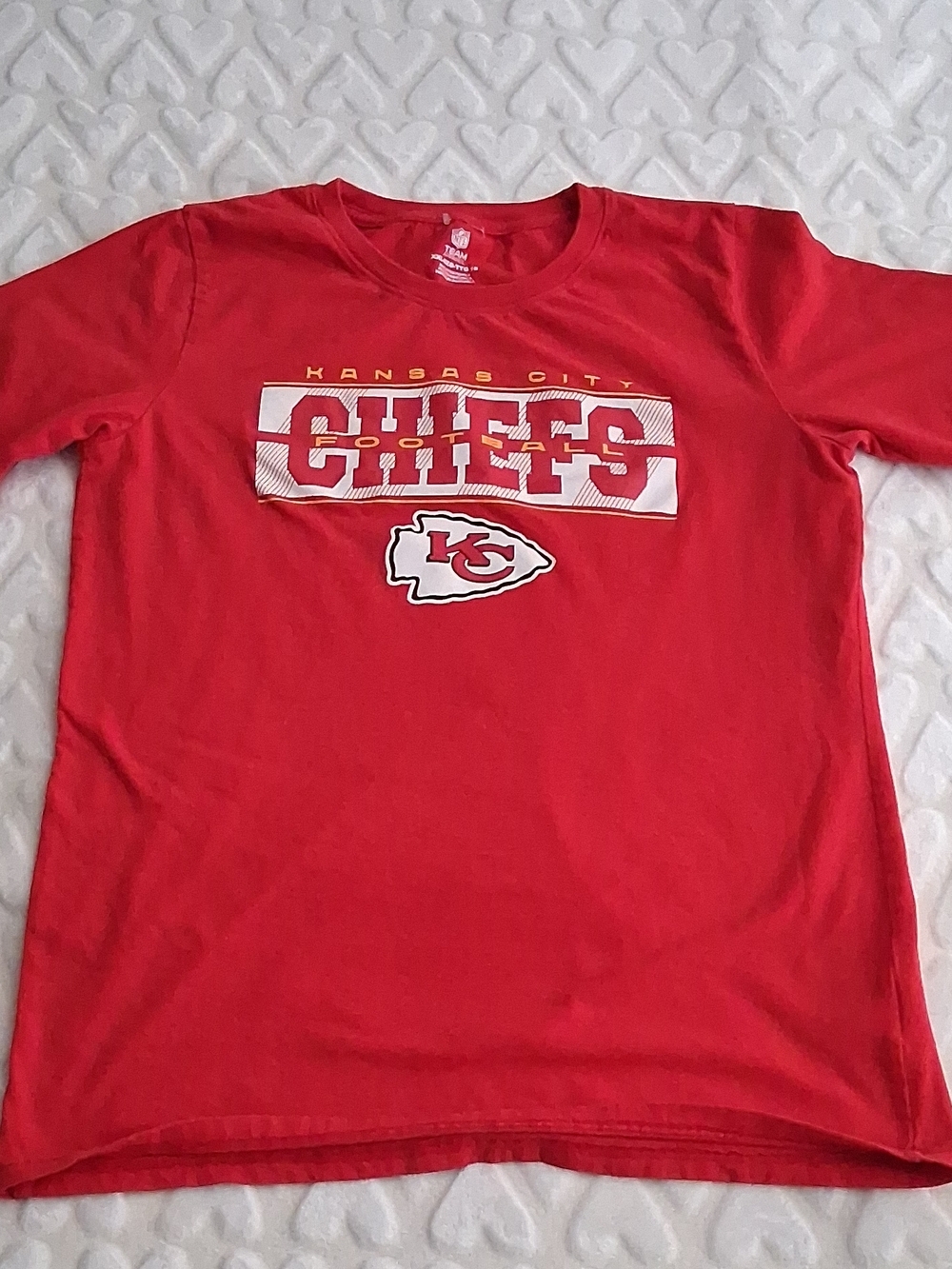 NFL Bright Red Crew Neck Cotton Tee. 🔥 Bundle & VIP Sale Info. See Last Image